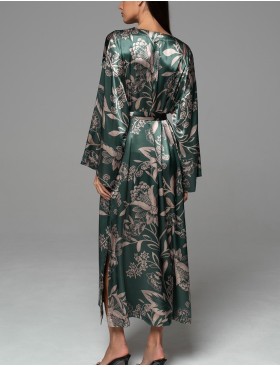 Длинная шёлковая туника Mia-Amore CARMINA 4848 изумрудный, Цвет: изумрудный, Размеры: 2XL/3XL, изображение 3