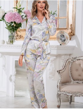 Пижама из натурального шёлка Mia-Amore LILIANNA 3258, Цвет: молочный, Размеры: 2XL, изображение 3