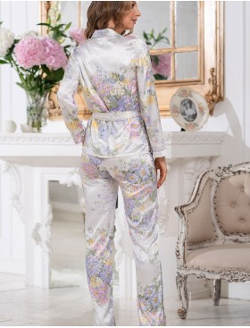 Пижама из натурального шёлка Mia-Amore LILIANNA 3258, Цвет: молочный, Размеры: 2XL, изображение 2