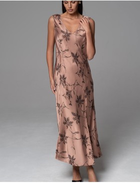 Длинная сорочка с рельефами Mia-Amore SHEILA 4196, Цвет: кофейный, Размеры: 2XL, изображение 4