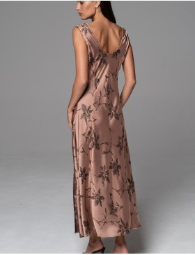 Длинная сорочка с рельефами Mia-Amore SHEILA 4196, Цвет: кофейный, Размеры: 2XL, изображение 2