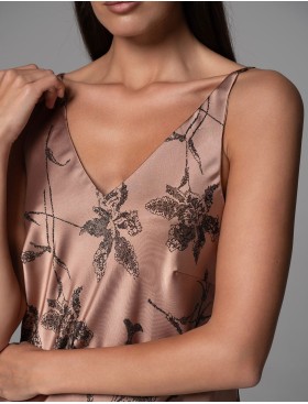 Сорочка из смесового шёлка Mia-Amore SHEILA 4891, Цвет: кофейный, Размеры: 2XL, изображение 3