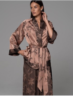 Комплект-тройка из жаккардового шёлка Mia-Amore SHEILA 4896, Цвет: кофейный, Размеры: 2XL, изображение 3