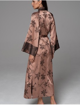 Длинный запашной халат Mia-Amore SHEILA 4899, Цвет: кофейный, Размеры: 2XL/3XL, изображение 2