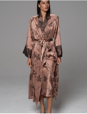 Длинный запашной халат Mia-Amore SHEILA 4899, Цвет: кофейный, Размеры: 2XL/3XL, изображение 3