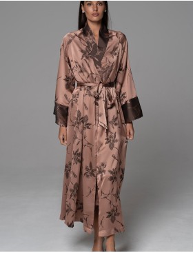 Длинный запашной халат Mia-Amore SHEILA 4899, Цвет: кофейный, Размеры: 2XL/3XL, изображение 4