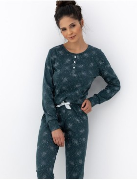 Женская пижама из хлопка Sensis ELLISON, Цвет: сине-зеленый, Размеры: M, изображение 2
