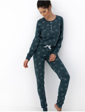 Женская пижама из хлопка Sensis ELLISON, Цвет: сине-зеленый, Размеры: M, изображение 4