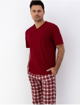 Хлопковая мужская пижама Sensis MATTHEW, Цвет: тёмно-красный, Размеры: M