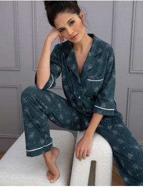 Женская пижама с брюками Sensis SYDNEY, Цвет: сине-зеленый, Размеры: M, изображение 3