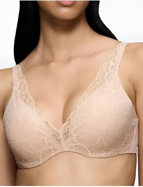 Бюстгальтер на поролоне Triumph BODY MAKE-UP ILLUSION LACE WP бежевый, Цвет: бежевый, Размеры: 70B