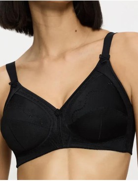 Бюстгальтер без косточек Triumph DOREEN + COTTON 01 N чёрный, Цвет: чёрный, Размеры: 100B
