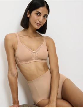 Бюстгальтер без косточек Triumph MODERN LACE+COTTON N бежевый, Цвет: бежевый, Размеры: 75A, изображение 4