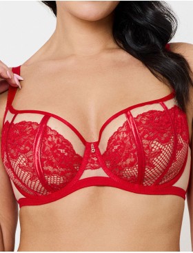 Мягкий бюстгальтер балконет Subtille BELINDA RED balconette soft, Цвет: красный, Размеры: 65H