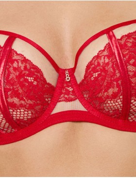 Мягкий бюстгальтер балконет Subtille BELINDA RED balconette soft, Цвет: красный, Размеры: 65H, изображение 3