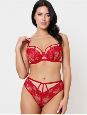 Мягкий бюстгальтер балконет Subtille BELINDA RED balconette soft, Цвет: красный, Размеры: 65H, изображение 5