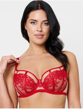 Мягкий бюстгальтер балконет Subtille BELINDA RED balconette soft, Цвет: красный, Размеры: 65H, изображение 4