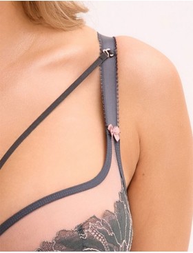 Бюстгальтер полумягкий Gaia 1318 PRIYA PU графит, Цвет: графит, Размеры: 70F, изображение 4