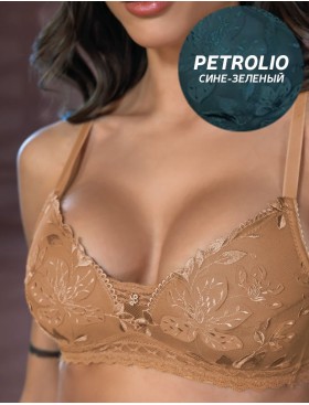 Комплект Leilieve TRES JOLIE триангул+бразилиана M9051 petrolio, Цвет: petrolio (сине-зелен, Размеры: 75B, изображение 4