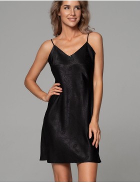 Сорочка из жаккардового шёлка Mia-Amore ANORA 4800 черный, Цвет: черный, Размеры: 2XL, изображение 4