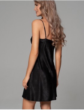 Сорочка из жаккардового шёлка Mia-Amore ANORA 4800 черный, Цвет: черный, Размеры: 2XL, изображение 3