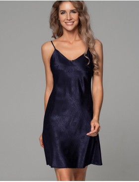 Сорочка из жаккардового шёлка Mia-Amore ANORA 4800 темно-синий, Цвет: темно-синий, Размеры: 2XL