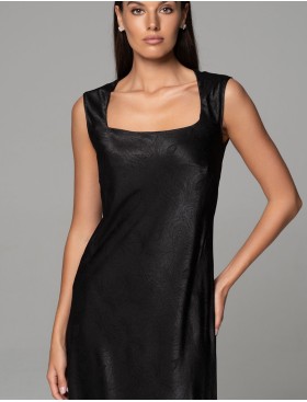 Длинная шёлковая сорочка Mia-Amore ANORA 4801 черный, Цвет: черный, Размеры: 2XL, изображение 2