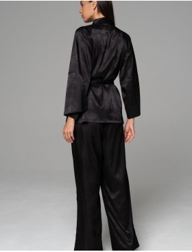 Шёлковая пижама-тройка Mia-Amore ANORA 4805 черный, Цвет: черный, Размеры: 2XL, изображение 4