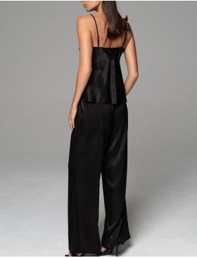 Шёлковая пижама-тройка Mia-Amore ANORA 4805 черный, Цвет: черный, Размеры: 2XL, изображение 3