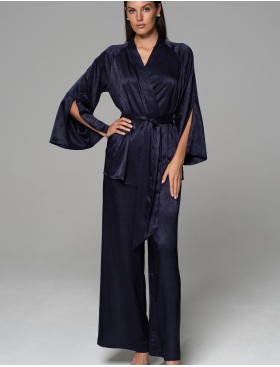 Шёлковая пижама-тройка Mia-Amore ANORA 4805 темно-синий, Цвет: темно-синий, Размеры: 2XL