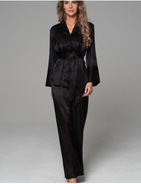 Пижама из жаккардового шёлка Mia-Amore ANORA 4806 черный, Цвет: черный, Размеры: 2XL, изображение 3