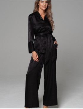 Пижама из жаккардового шёлка Mia-Amore ANORA 4806 черный, Цвет: черный, Размеры: 2XL, изображение 4