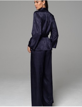 Пижама из жаккардового шёлка Mia-Amore ANORA 4806 темно-синий, Цвет: темно-синий, Размеры: 2XL, изображение 3