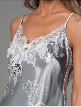 Шёлковый комплект с шортами Mia-Amore ARABEL 4772 серебристый, Цвет: серебристый, Размеры: 3XL, изображение 2