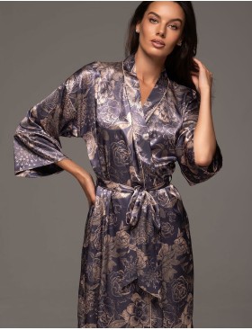 Короткий халат-кимоно Mia-Amore GIOCONDA 4683, Цвет: мультицвет, Размеры: 2XL/3XL, изображение 3