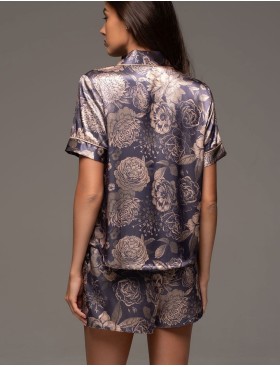 Шёлковая пижама с шортами Mia-Amore GIOCONDA 4684, Цвет: мультицвет, Размеры: 2XL, изображение 2