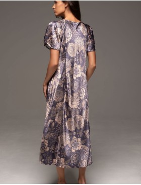 Длинная расклешенная сорочка Mia-Amore GIOCONDA 4688, Цвет: мультицвет, Размеры: 2XL, изображение 3