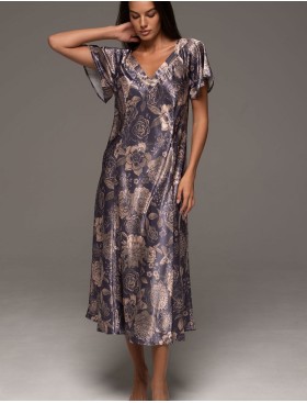 Длинная расклешенная сорочка Mia-Amore GIOCONDA 4688, Цвет: мультицвет, Размеры: 2XL, изображение 4