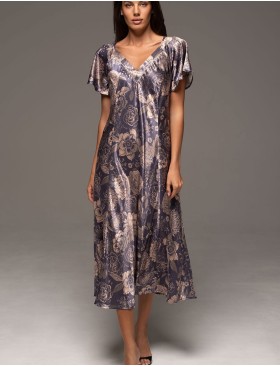 Длинная расклешенная сорочка Mia-Amore GIOCONDA 4688, Цвет: мультицвет, Размеры: 2XL, изображение 2