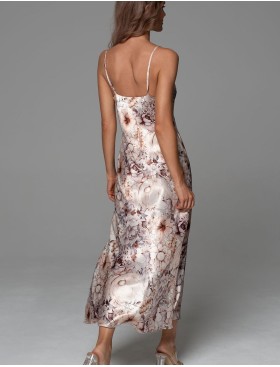 Длинная шёлковая сорочка Mia-Amore LAUREL 4781, Цвет: мультицвет, Размеры: 3XL, изображение 2