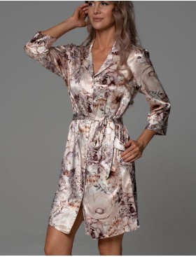 Шёлковая рубашка-халат Mia-Amore LAUREL 4784, Цвет: мультицвет, Размеры: 3XL, изображение 4