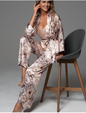 Комплект-тройка из натурального шёлка Mia-Amore LAUREL 4787, Цвет: мультицвет, Размеры: 3XL