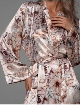 Длинный шёлковый халат Mia-Amore LAUREL 4789, Цвет: мультицвет, Размеры: 4XL/5XL, изображение 3