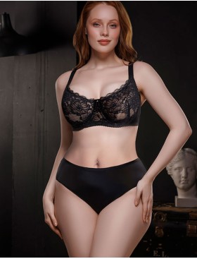 Кружевной бюстгальтер балконет Mioocchi SILVA 8319 nero, Цвет: nero (черный), Размеры: 80D, изображение 4