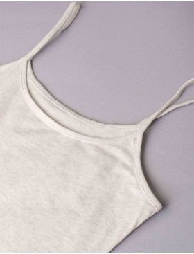 Хлопковая майка на тонких бретелях Sielei NATURAL COTTON 1430 ecru melange, Цвет: ecru melange, Размеры: XS, изображение 5