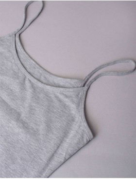 Хлопковая майка на тонких бретелях Sielei NATURAL COTTON 1430 grigio melange, Цвет: grigio melange, Размеры: XS, изображение 6