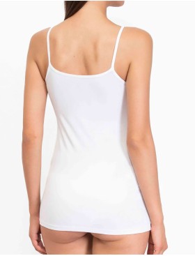 Хлопковая майка на тонких бретелях Sielei NATURAL COTTON 1430 bianco, Цвет: bianco (белый), Размеры: XS, изображение 2