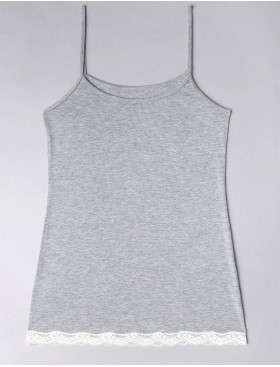 Хлопковая майка-топ Sielei NATURAL COTTON 1432 grigio melange, Цвет: grigio melange, Размеры: XL, изображение 4