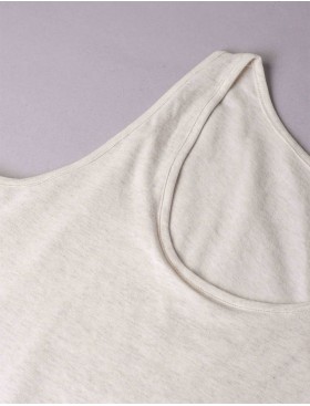 Хлопковая майка широкие бретели Sielei NATURAL COTTON 1438 ecru melange, Цвет: ecru melange, Размеры: XS, изображение 6