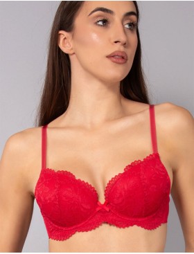 Комплект Sielei балконет+слипы DELICE 78525B rosso, Цвет: rosso (красный), Размеры: 75B, изображение 3